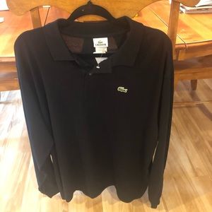 Men’s Lacoste Black long sleeve top, XXL, NWT
